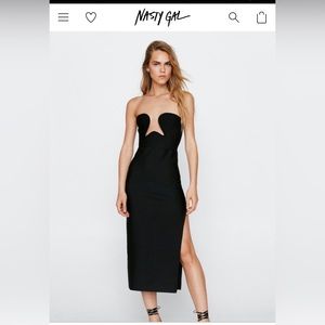 Nasty gal nwt bandage cut out midi dress
